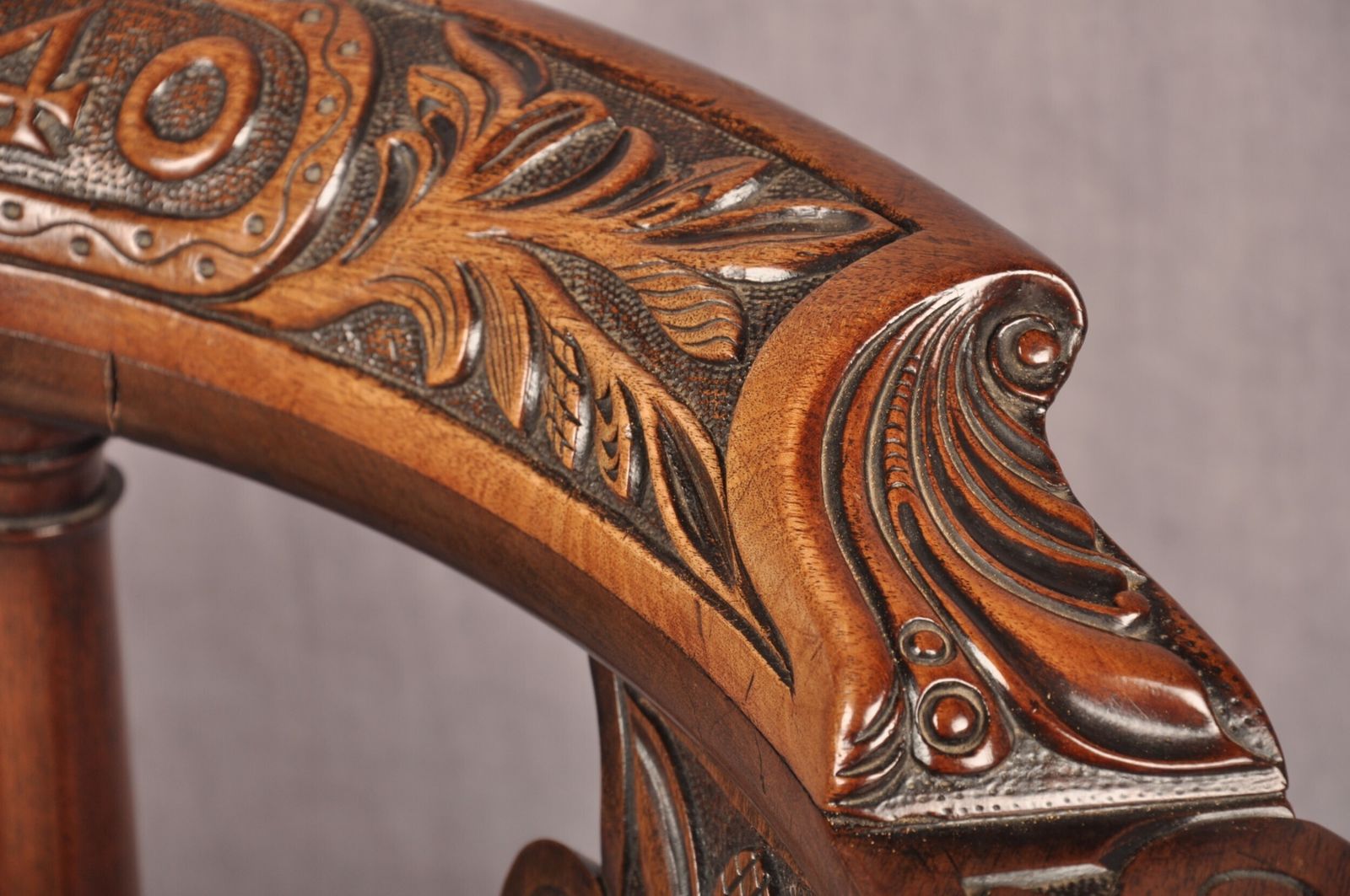 4800.0 A Rare Dated 18th Century Irish Mahogany Desk Chair photo