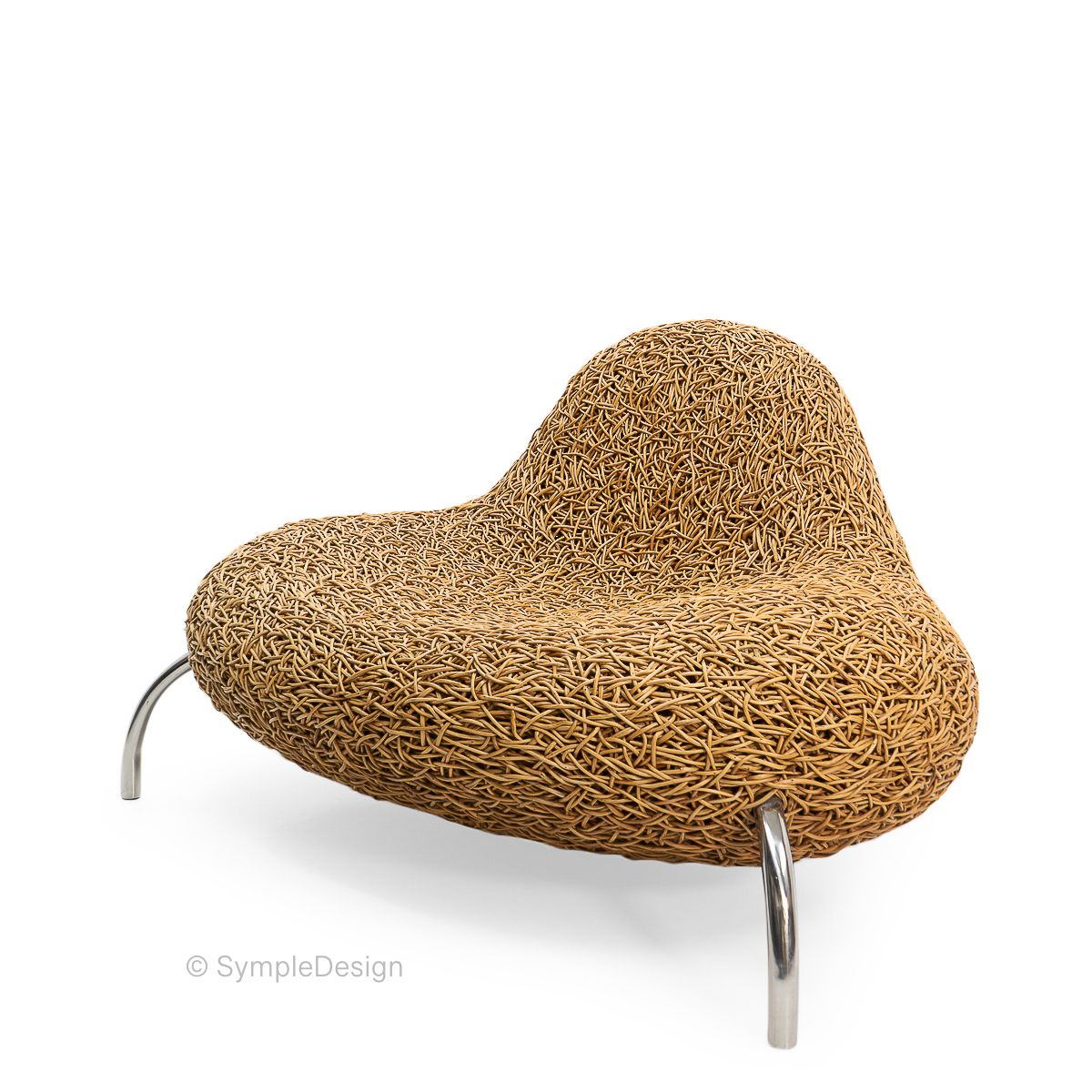 Contemporary Design Planet 2001 Rattan Lounge Chair, 2000s photo furniture