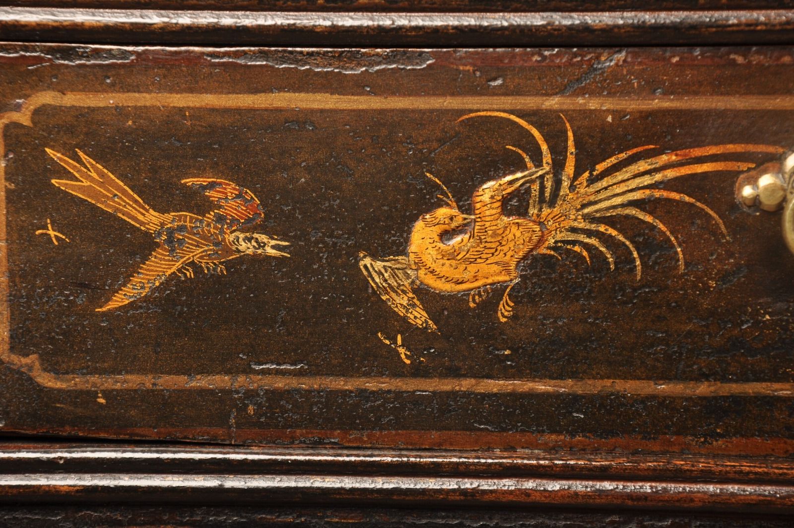 Furniture Rare Early 18th Century Chinoiserie Japanned Chest On Stand photo
