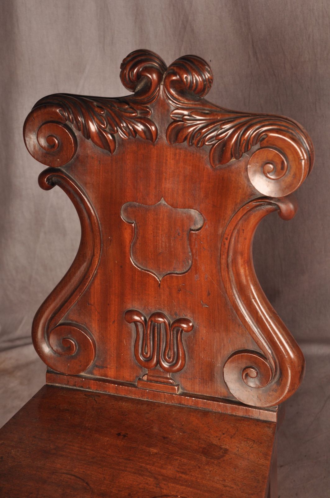 Fine Pair Of Regency Mahogany Hall Chairs photo vinterior