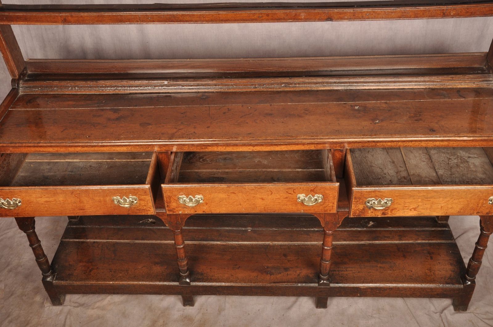 18th Century Oak Pot Board Dresser photo vintage