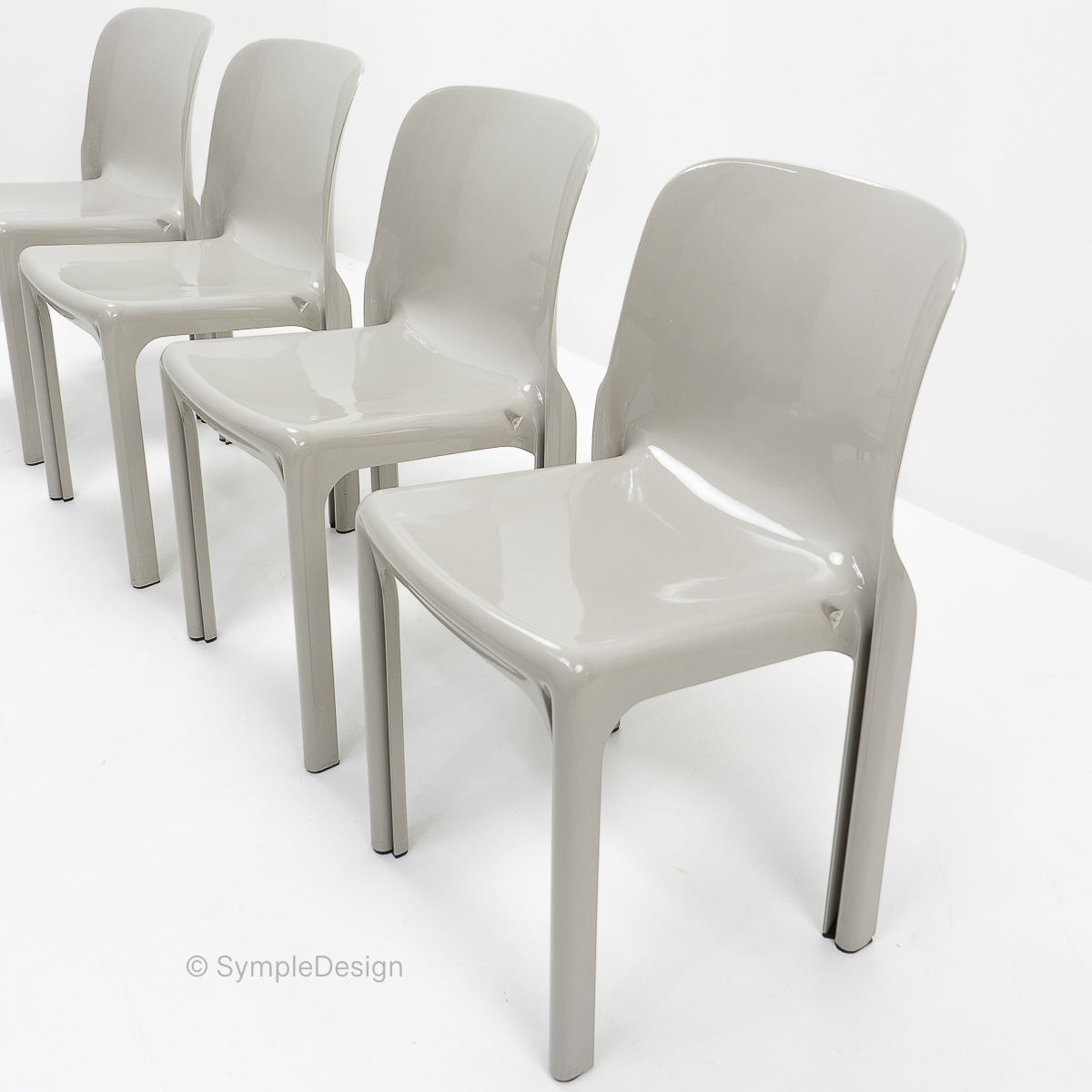 Selene Chairs By Vico Magistretti For Artemide, 1960s, Set Of 8 photo 3000.0
