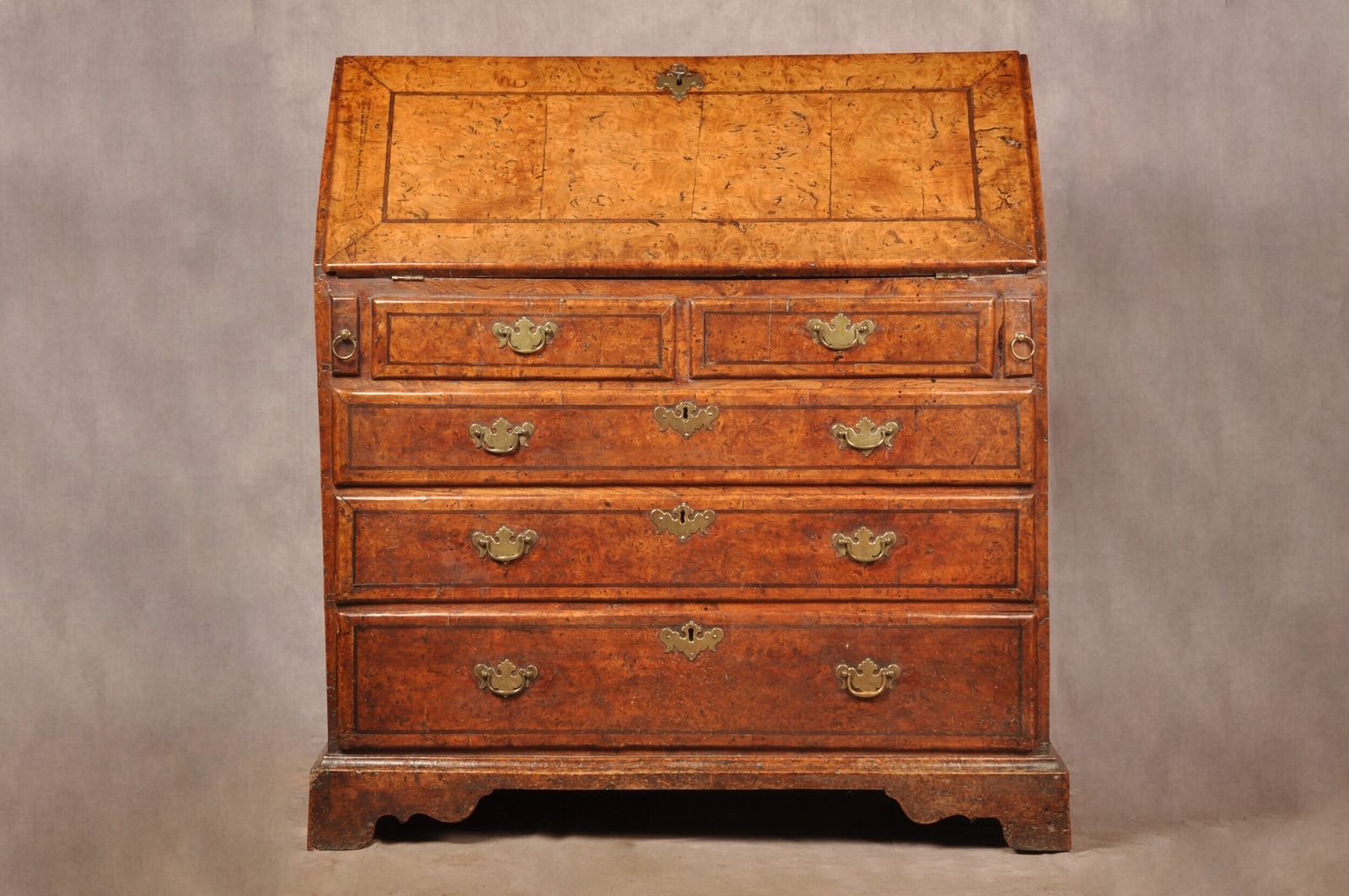 Exceptional Early 18th Century Burr Elm Bureau photo furniture