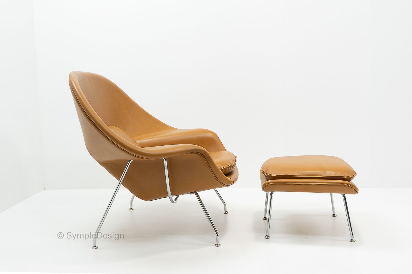 Womb Chair And Ottoman By Eero Saarinen For Knoll, 2000s photo 8100.0