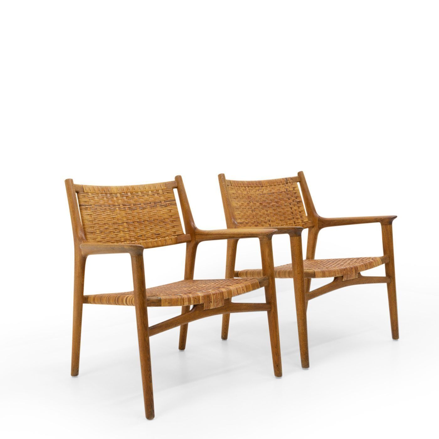 Hans Wegner Jh 516 Lounge Chairs For Johannes Hansen, 1950s