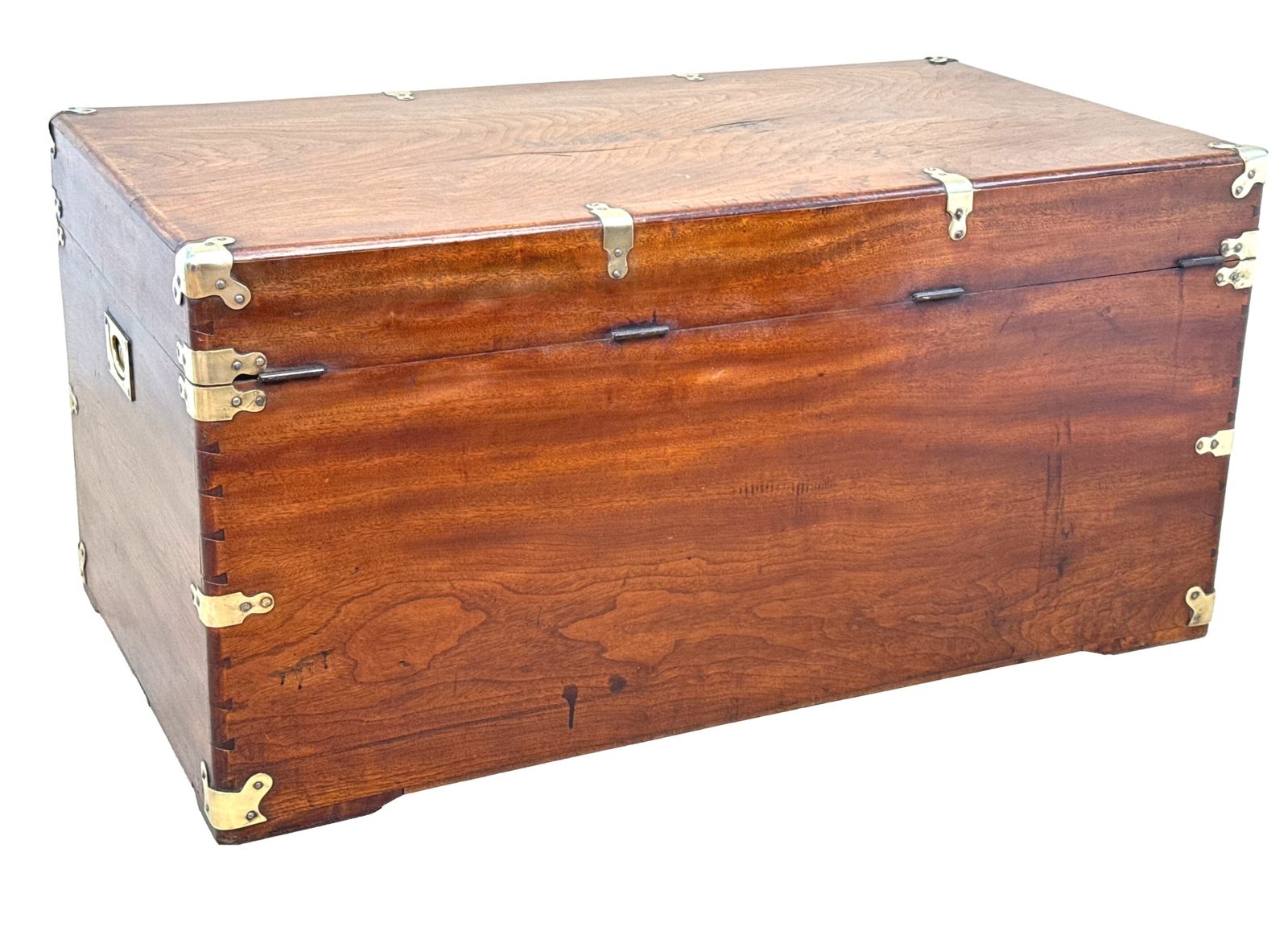 photo for sale Large 19th Century American Military Camphor Campaign Trunk (United States, Circa 1860)