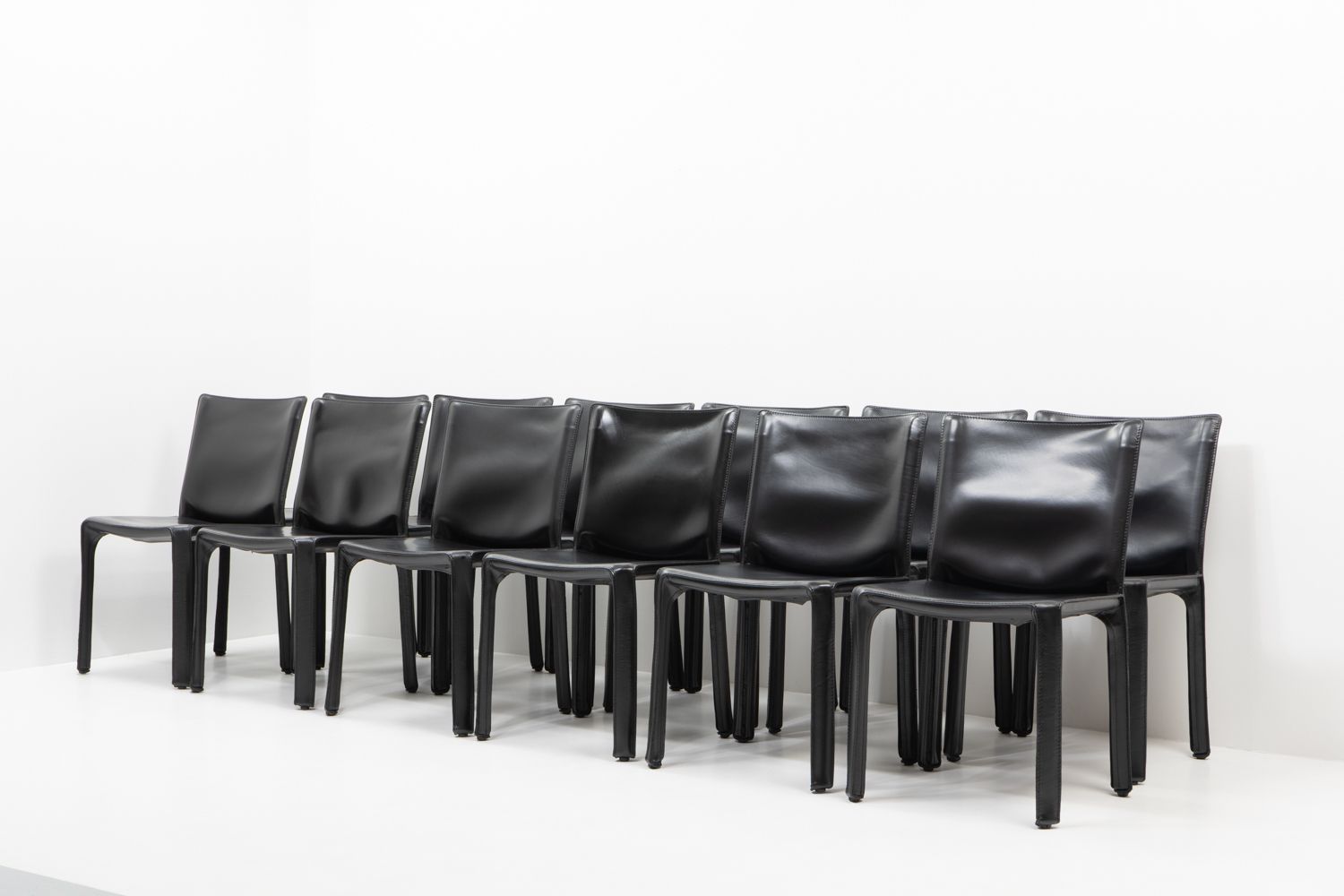 Mario Bellini For Cassina Cab 412, Set Of 12, 1990s photo furniture