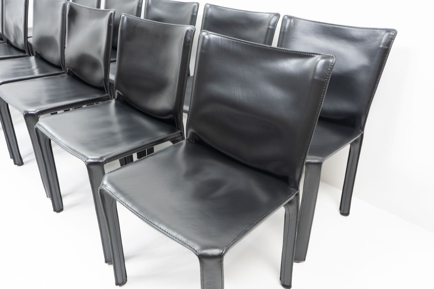 Mario Bellini For Cassina Cab 412, Set Of 12, 1990s photo buy