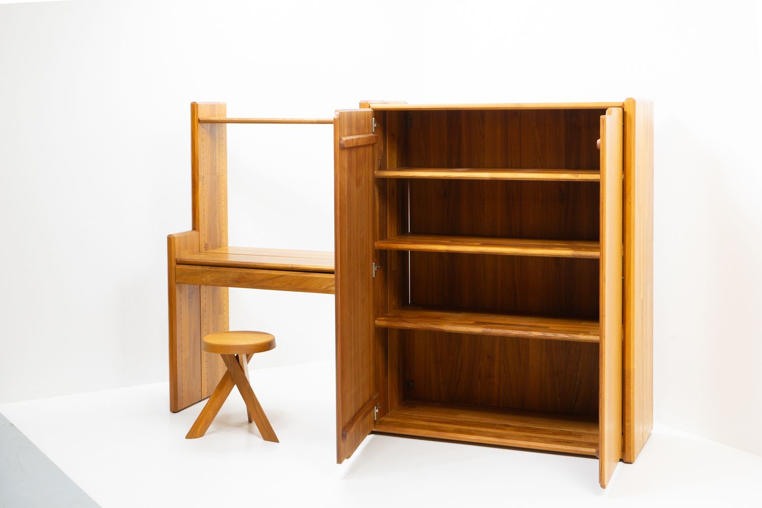 Go Desk And Bookcase By Pierre Chapo, France, 1980s photo 3700.0