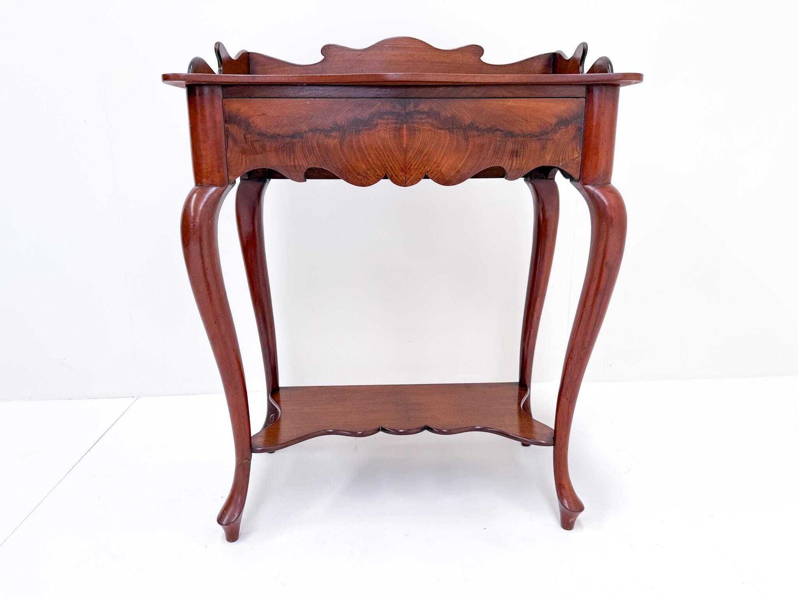 Antique Walnut Console Table With Drawer photo furniture