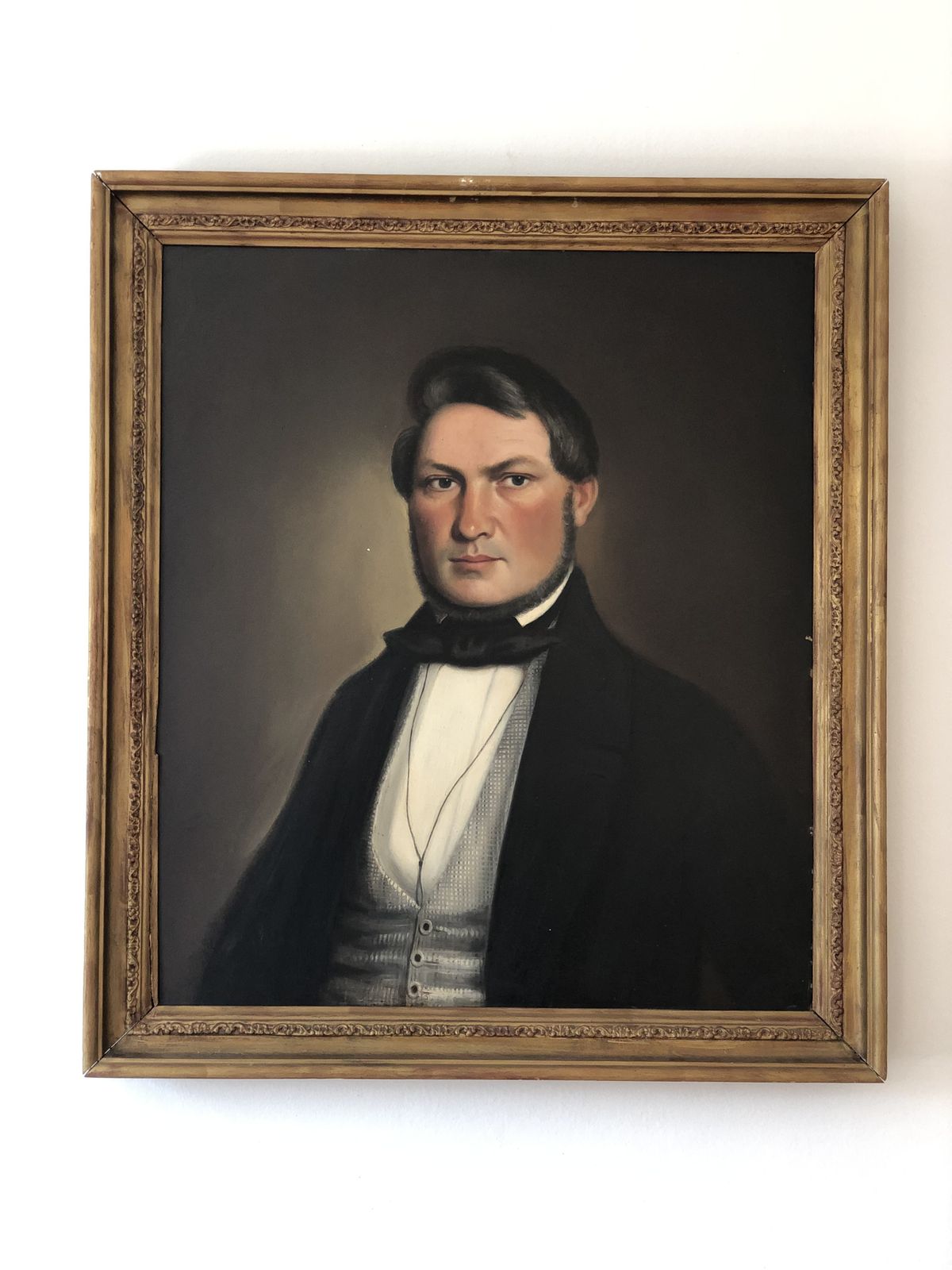 Pair Of Large 19th Century German Portrait Paintings photo furniture
