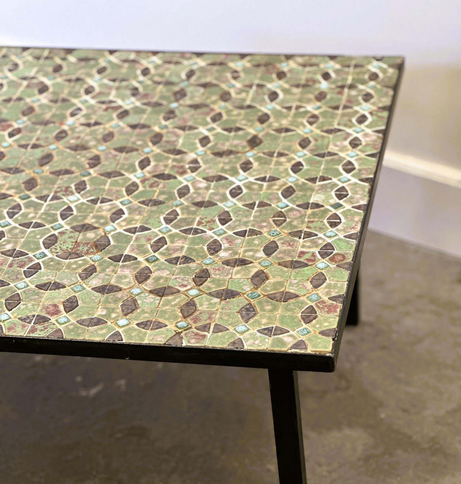 Mid Century Modern Mozaïek Salontafel, Jaren 1960. Frankrijk photo vintage