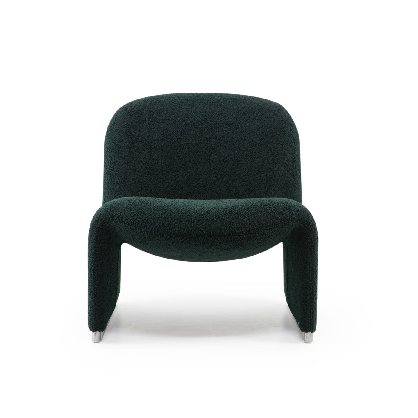 Alky Chair, Dark Green Bouclé, 1980s