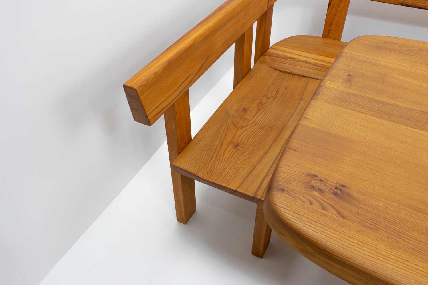 Pierre Chapo, S35 & T35 Corner Dining Set In French Elm, France – 1980s photo 25000.0