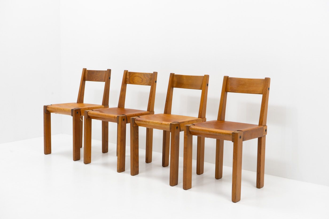 Original Pierre Chapo S24 Chairs France 1970s  Set Of 4 photo for sale