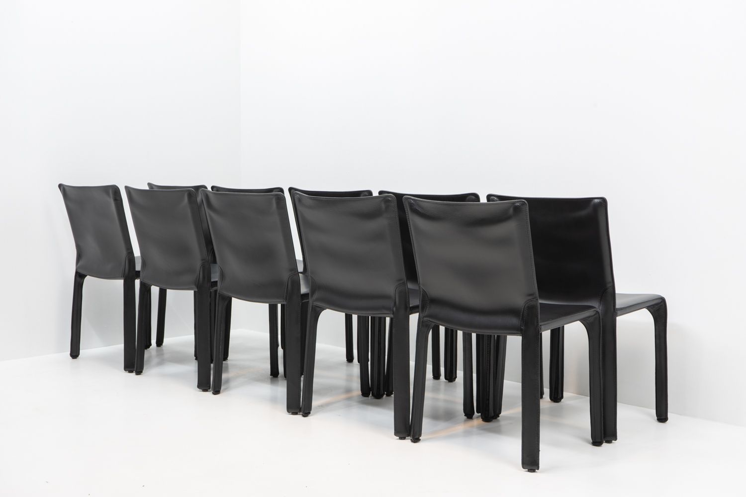 Mario Bellini For Cassina Cab 412, Set Of 10, 1990s photo Furniture