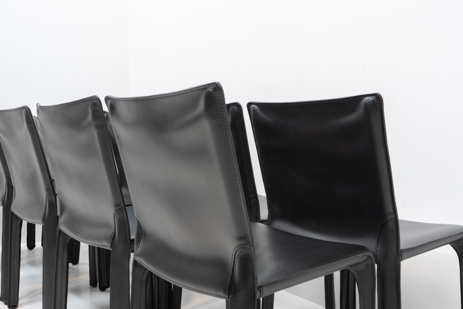Mario Bellini For Cassina Cab 412, Set Of 10, 1990s photo 10500.0