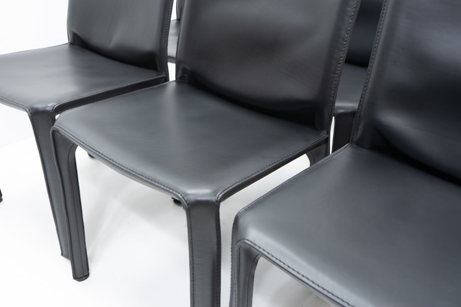photo vinterior Mario Bellini For Cassina Cab 412, Set Of 10, 1990s