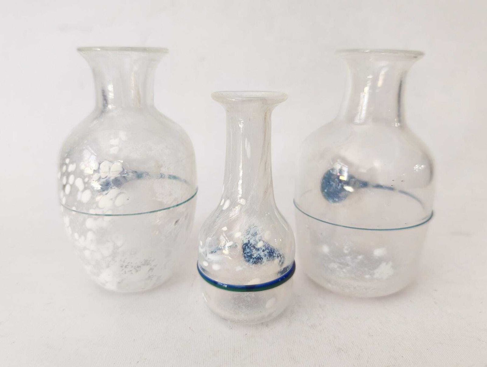 3 Gullaskruf Glass Vases, Made In Sweden, 1989, Vintage Design photo vinterior