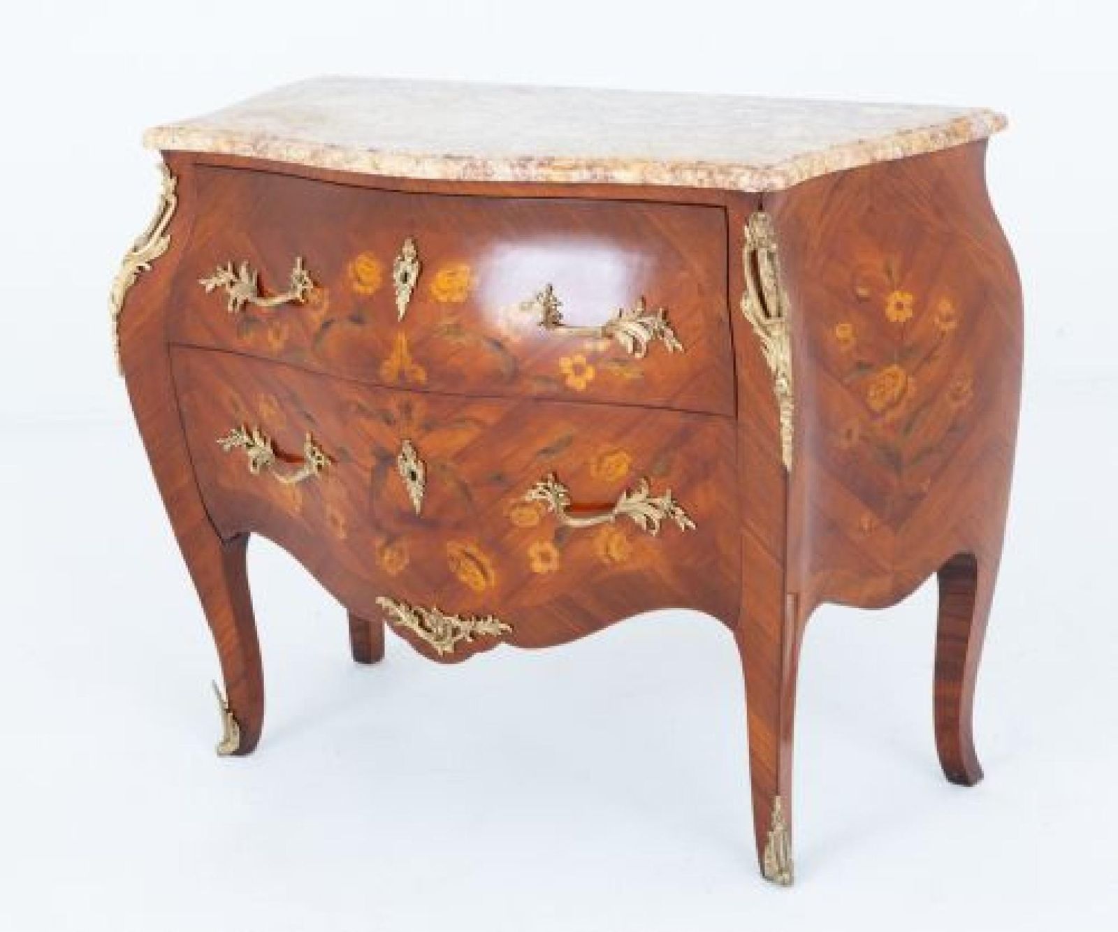 French Empire Commode Bombe Chest Drawers photo 2450.0
