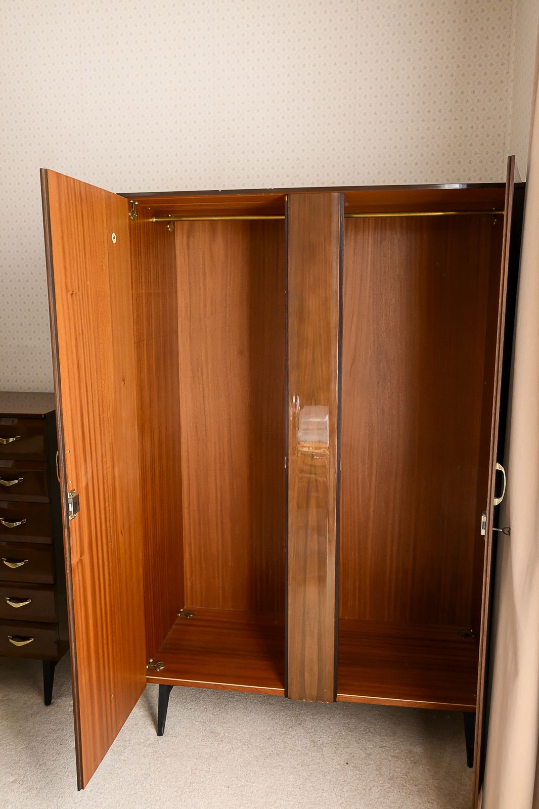 Meredew Mid Century Walnut Veneer Large Wardrobe photo furniture