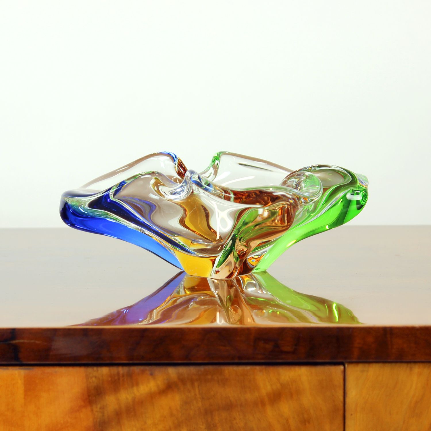 Design Art Rhapsody Collection Glass Bowl By Frantisek Zemek, Czechoslovakia 1960s