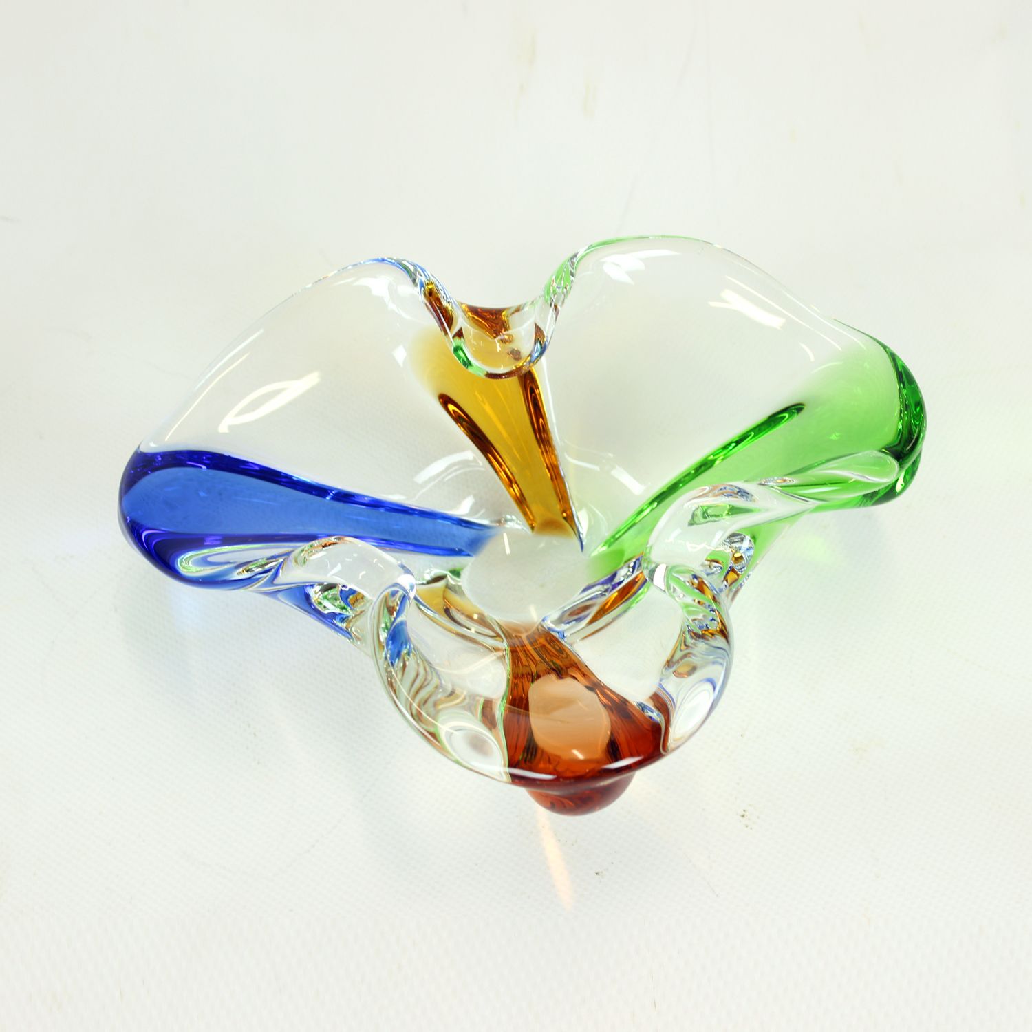 photo vinterior Design Art Rhapsody Collection Glass Bowl By Frantisek Zemek, Czechoslovakia 1960s