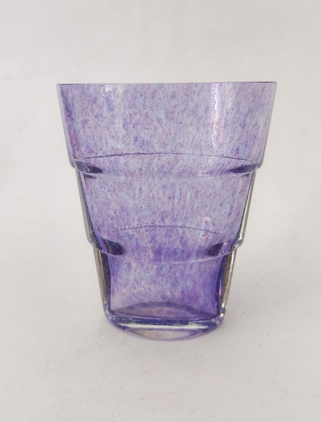 Kosta Boda Purple Glass Vase Design Ann Wahlstrom Vintage Made In Sweden photo for sale