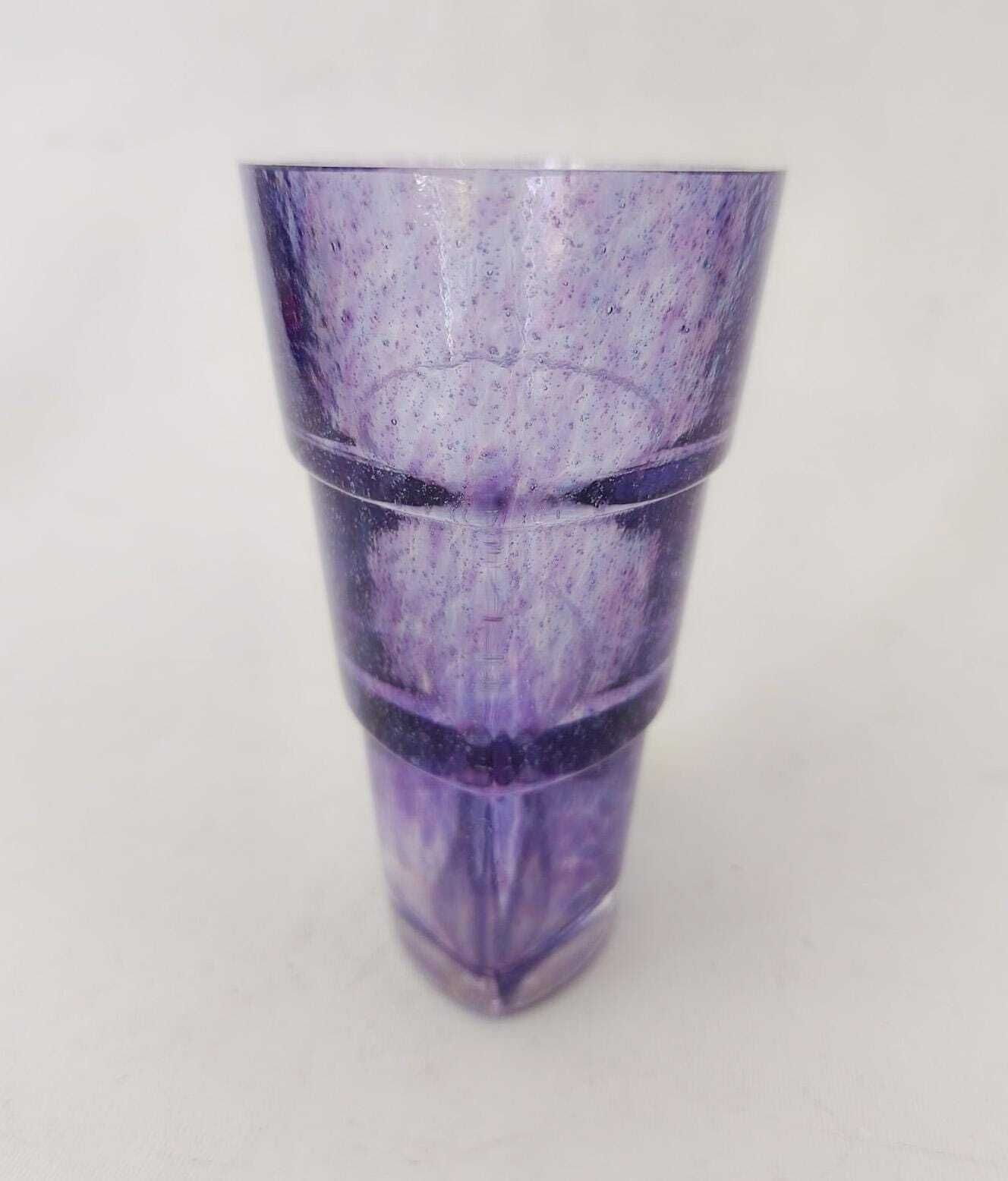 Kosta Boda Purple Glass Vase Design Ann Wahlstrom Vintage Made In Sweden photo 116.0