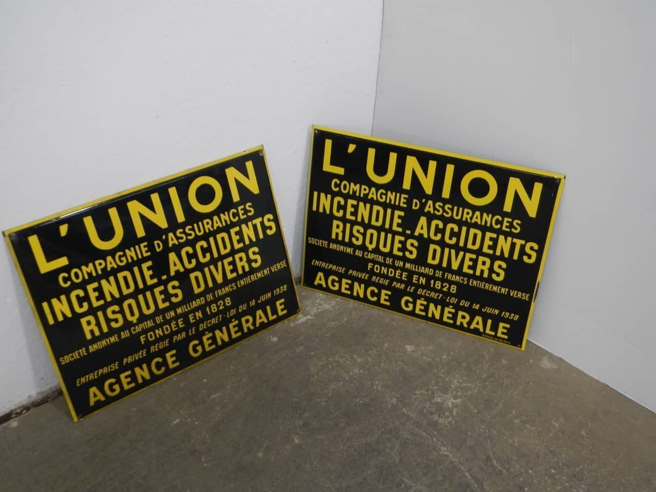 photo for sale License Plate Union Compagnie Assicurance France, 1930