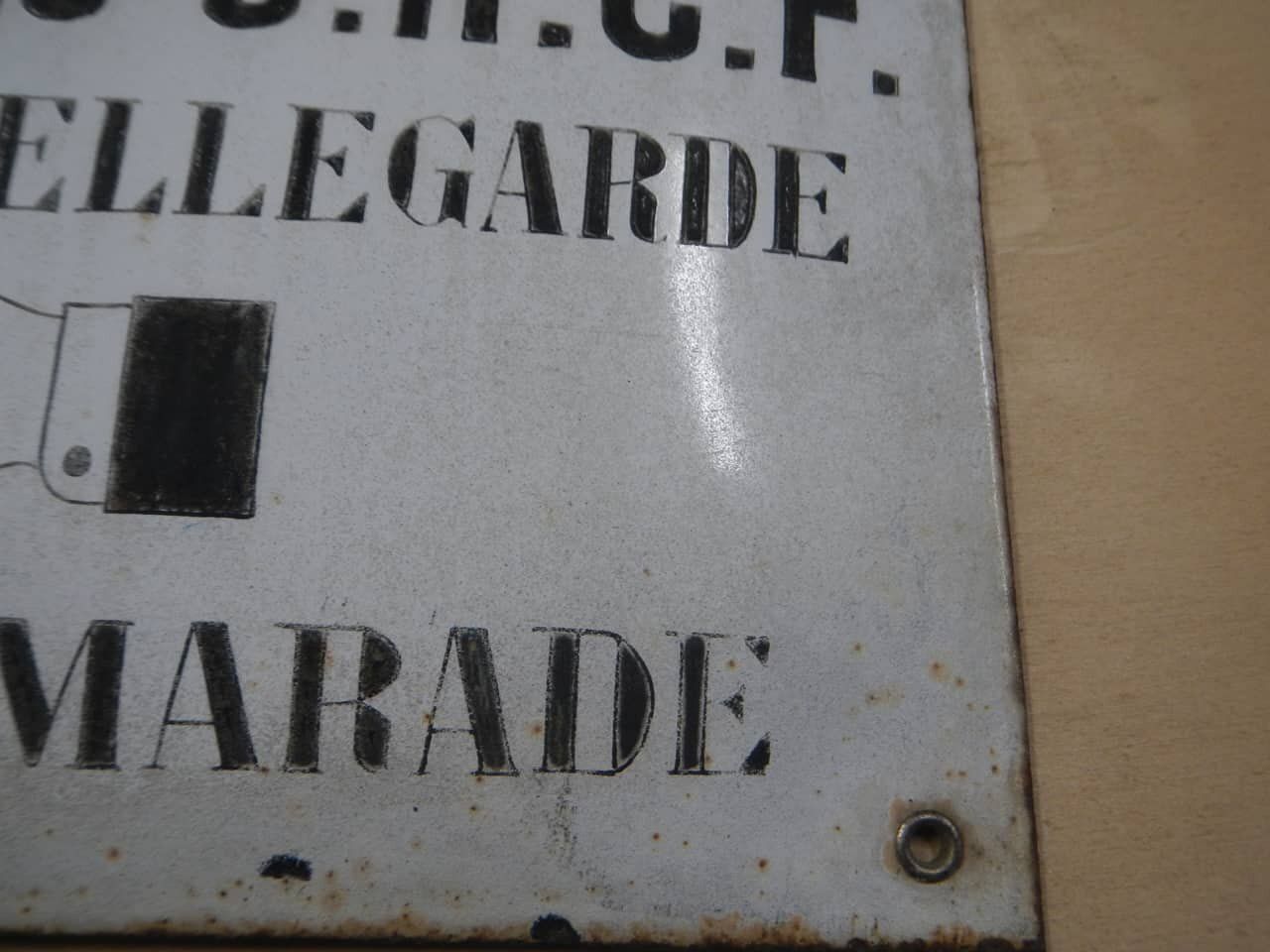 France Trade Union Metal Plaque, 1920s photo buy
