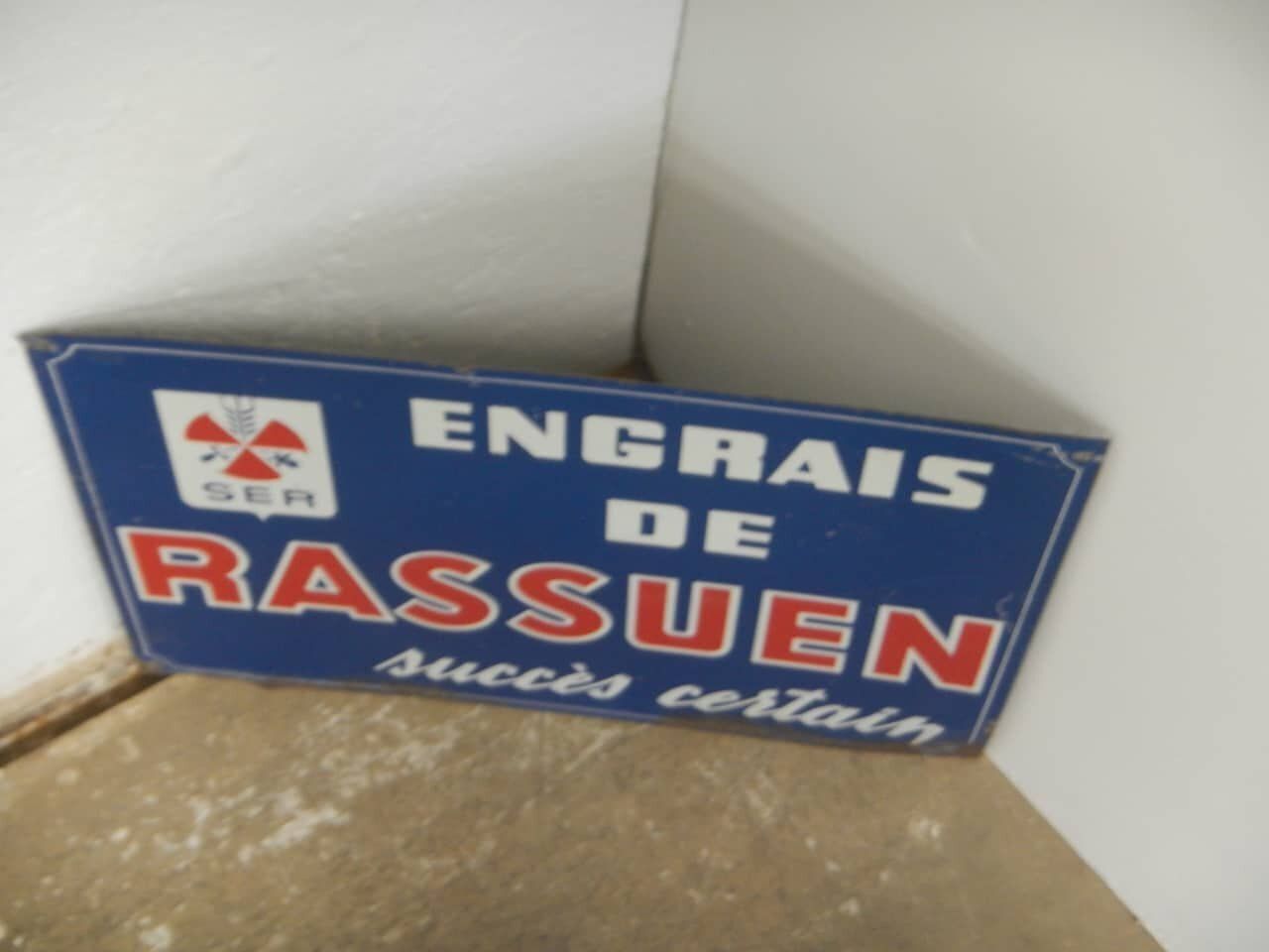 Rassuen License Plate, France, 1950 photo for sale