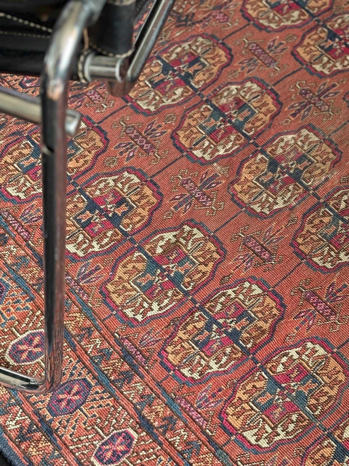 Antique Tekke Turkmen Rug, Soft Colour With Cochineal Highlights, Circa 1900
