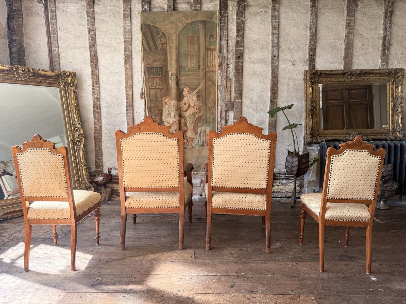 Exceptional Quality Antique Bavarian Elbow Lady's Gentlaman's  Arm Chairs C 1800 photo buy