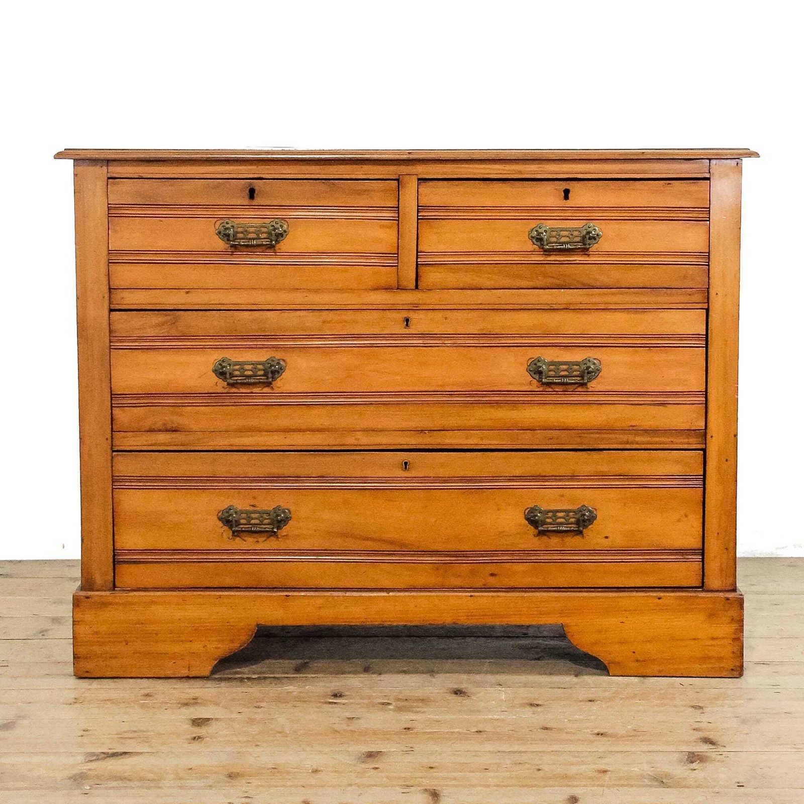 Antique Edwardian Satinwood Chest Of Drawers | Antique Storage | Bedroom Drawers | Antique Chest Of Drawer (M 6306)
