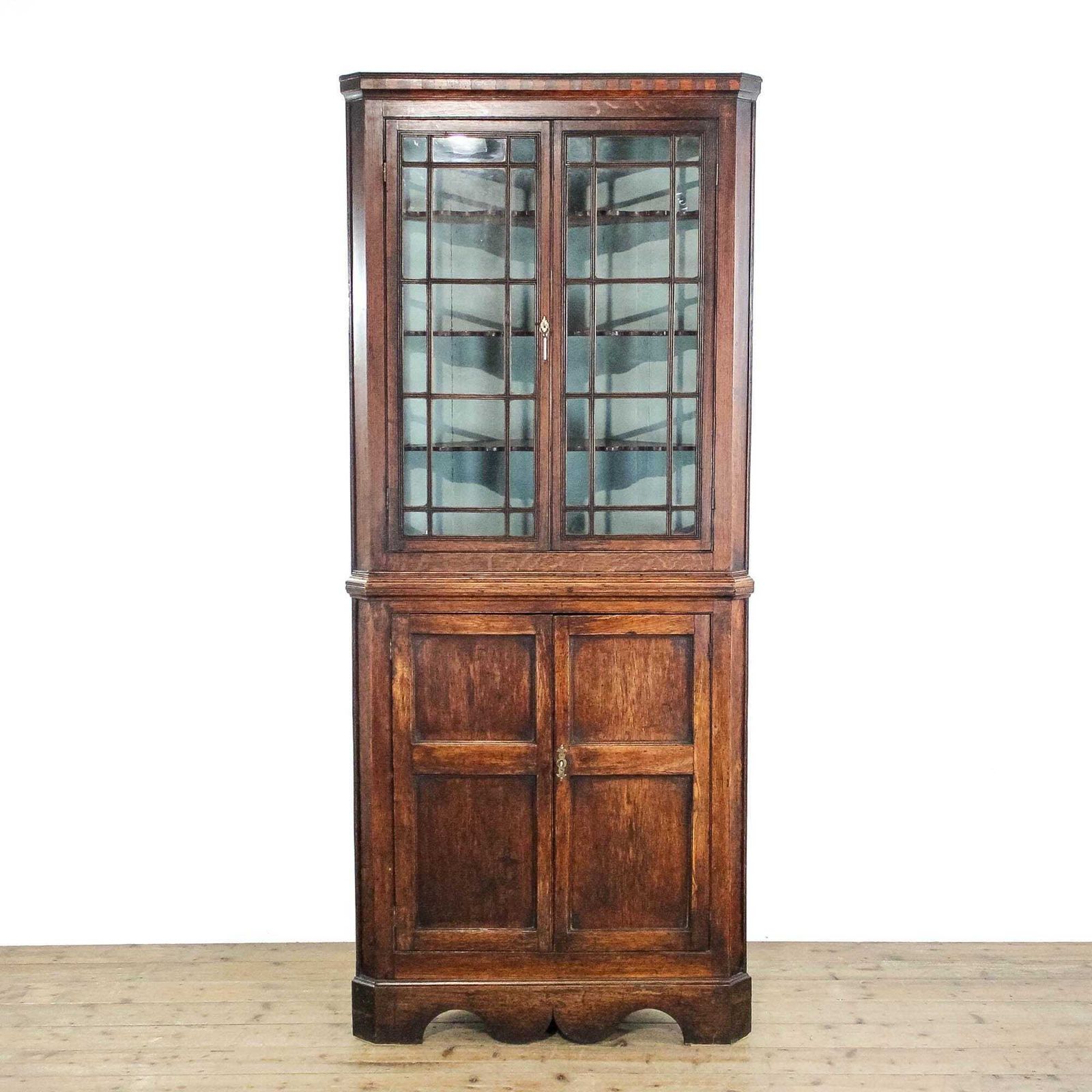 Antique 19th Century Welsh Oak Corner Cabinet | Antique Furniture | Cupboards | Antique Storage | Display Cabinet (M 6355) photo furniture