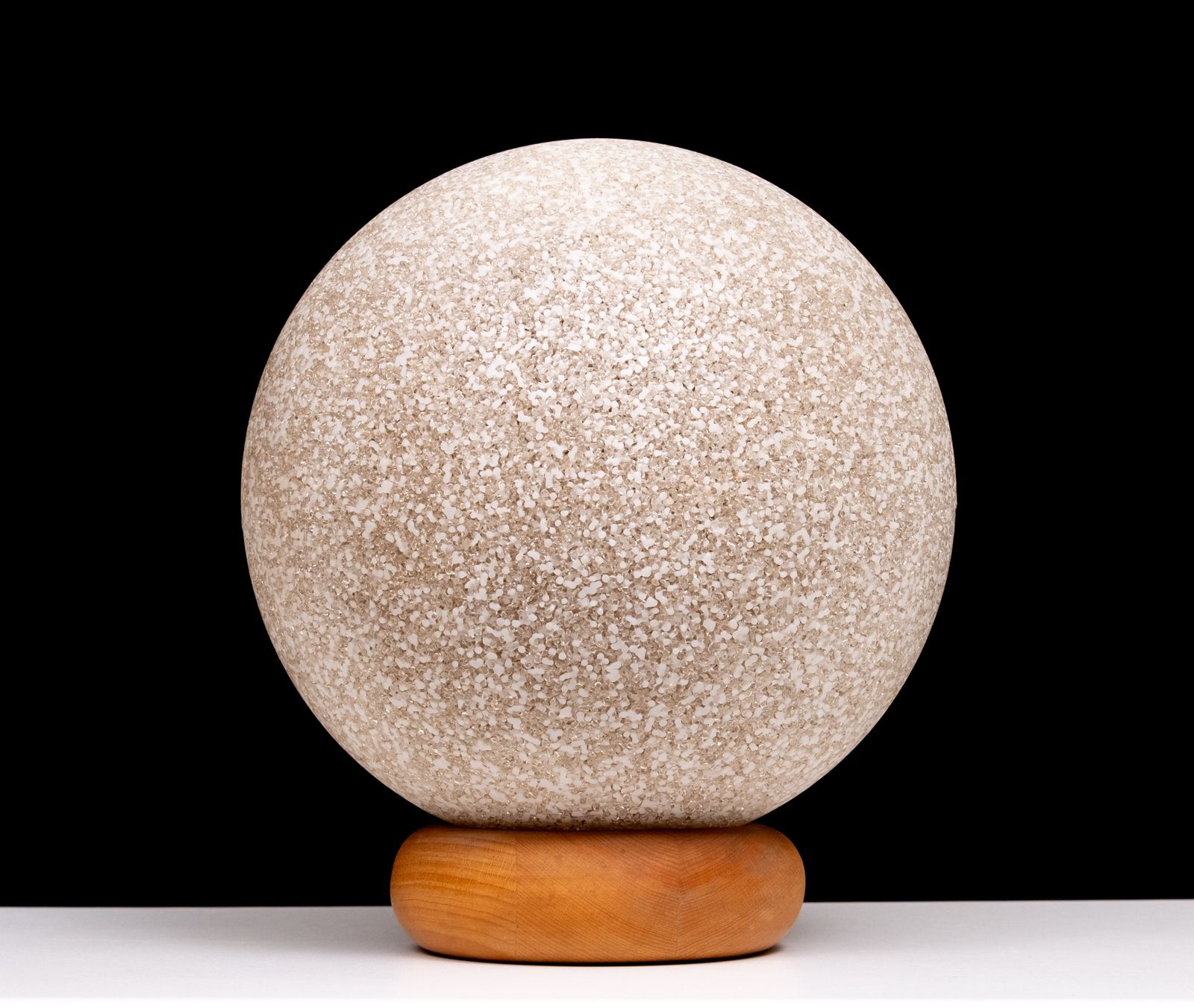 Ball Lamp On Pine Base 1970 France photo vinterior