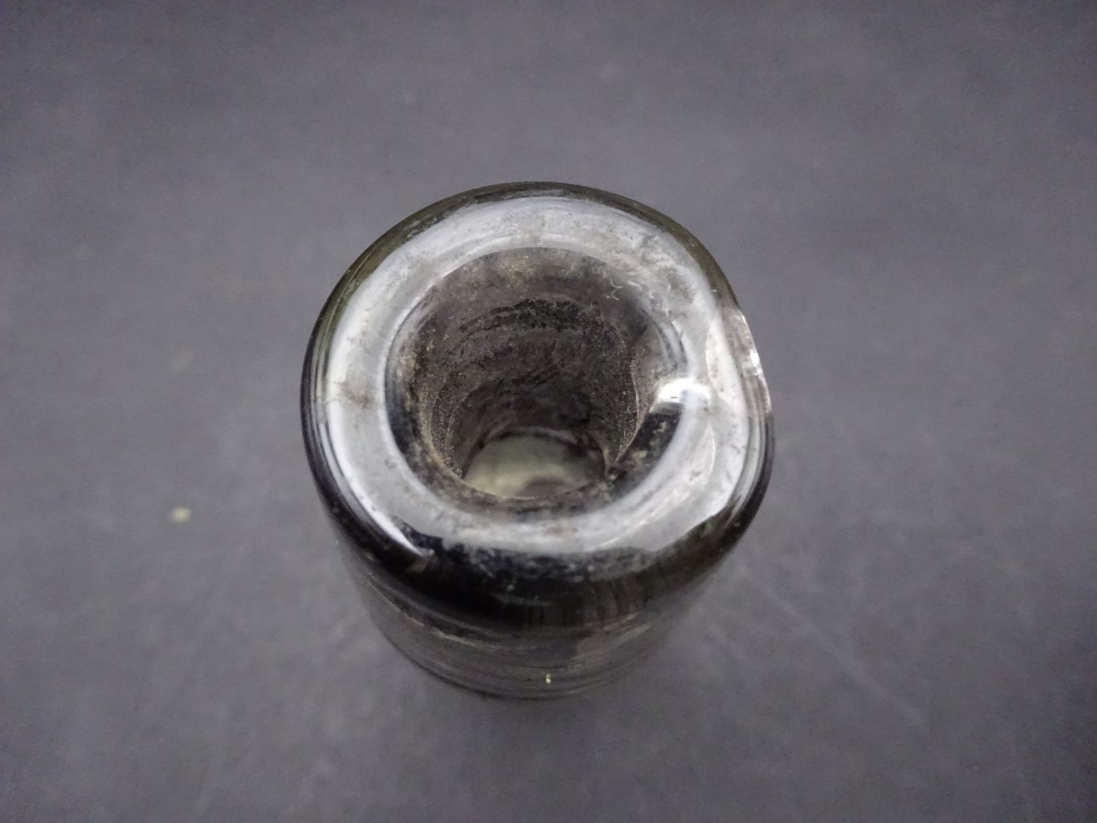 Rare Georgian Double Layered Glass No Spill Inkwell Tally Man/Tax Man/Customs photo vintage