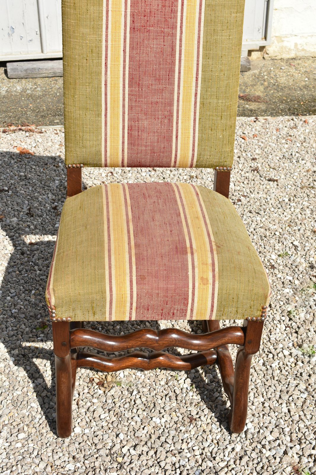 1350.0 Set Of 6 French Os De Mouton Dining Chairs In Oak Style Louis XIII photo