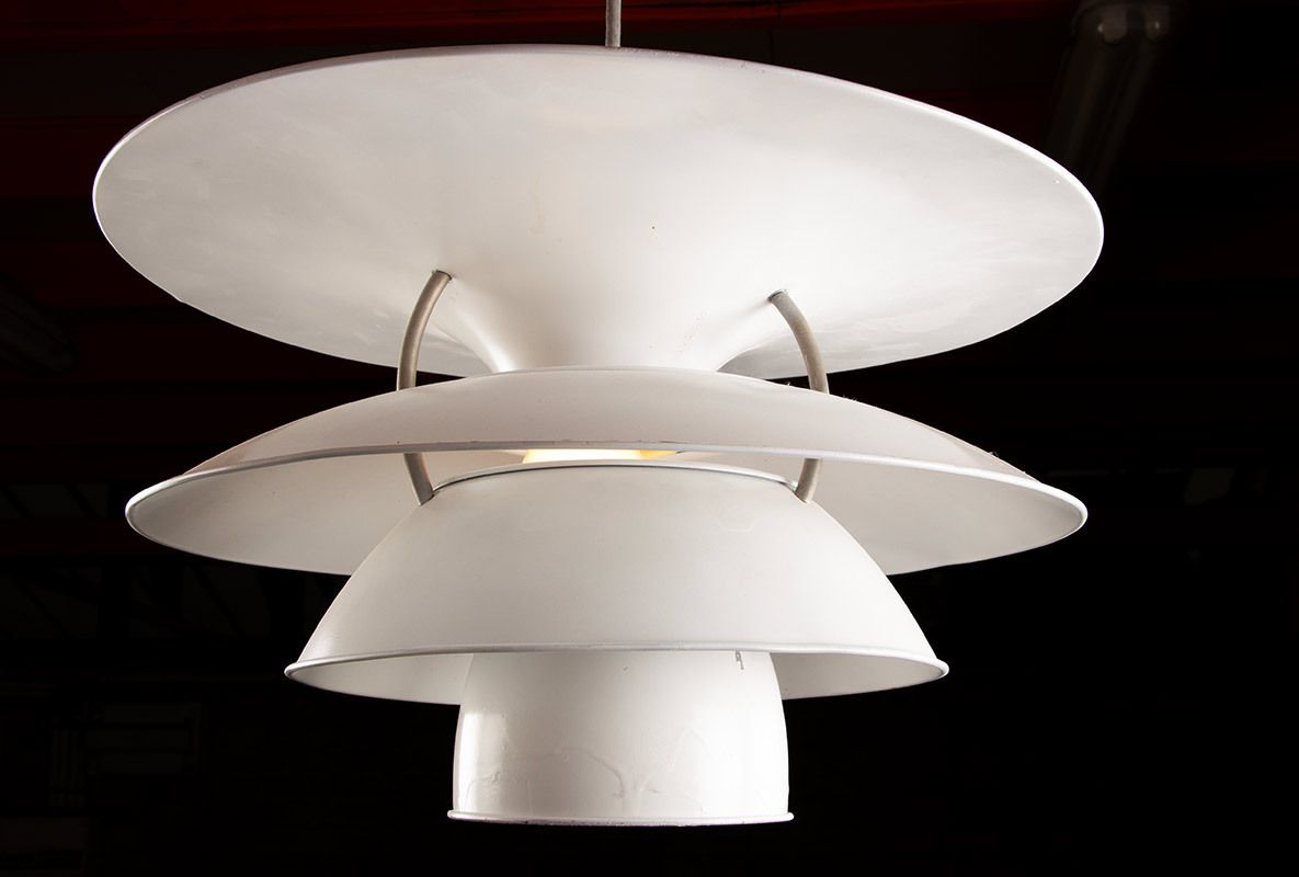 1750.0 Danish Brushed Metal Pendant Light, Model Ph 6 ½  6v Called "Charlottenborg" By Poul Henningsen For Louis Poulsen. photo
