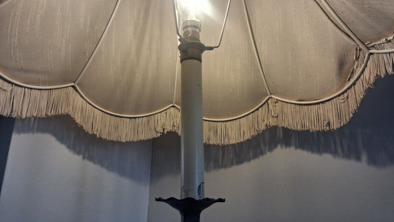 Original 1960's French Mid Century Wrought Iron Standard Lamp / Floor Lamp photo vintage