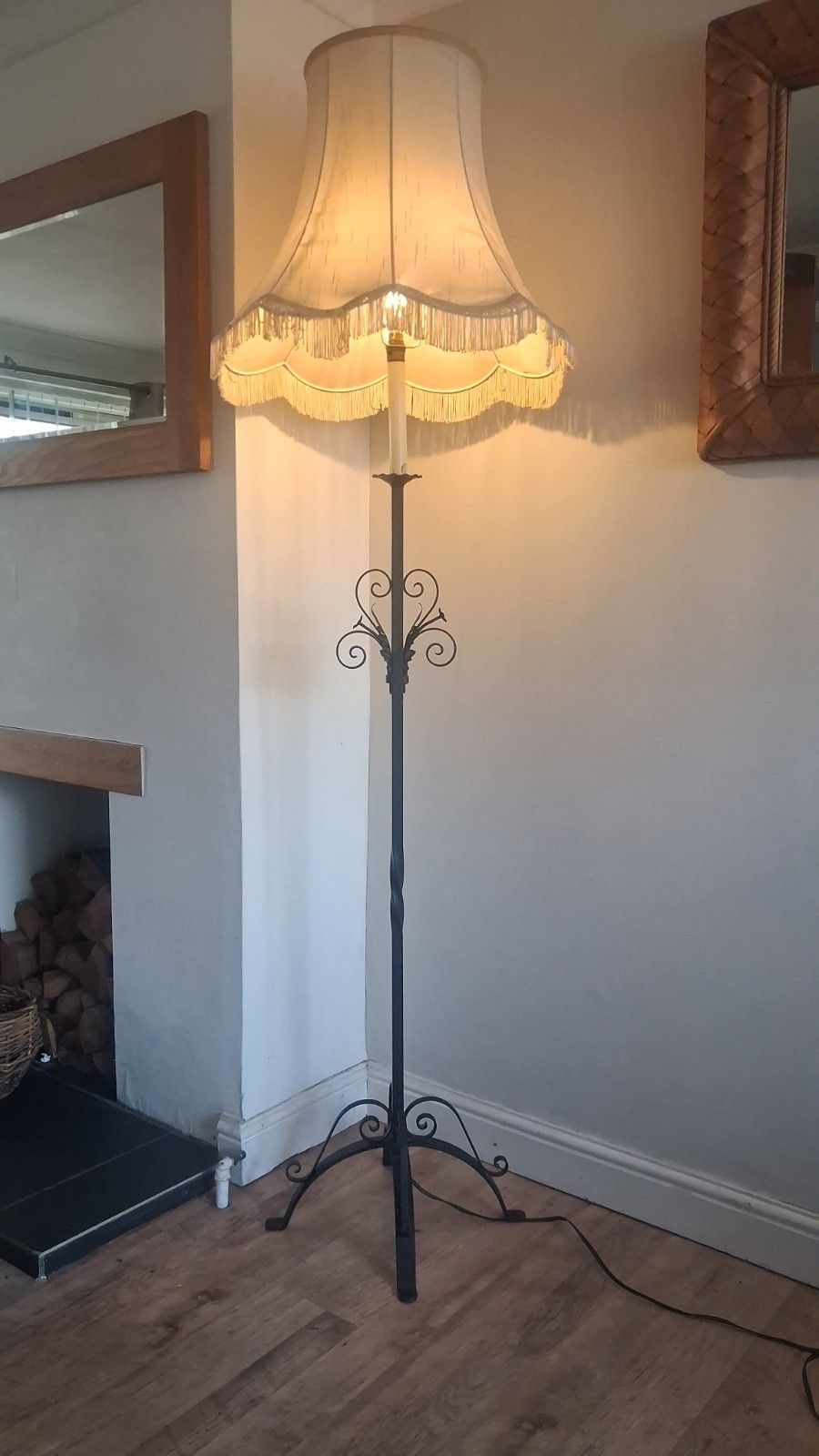 photo furniture Original 1960's French Mid Century Wrought Iron Standard Lamp / Floor Lamp