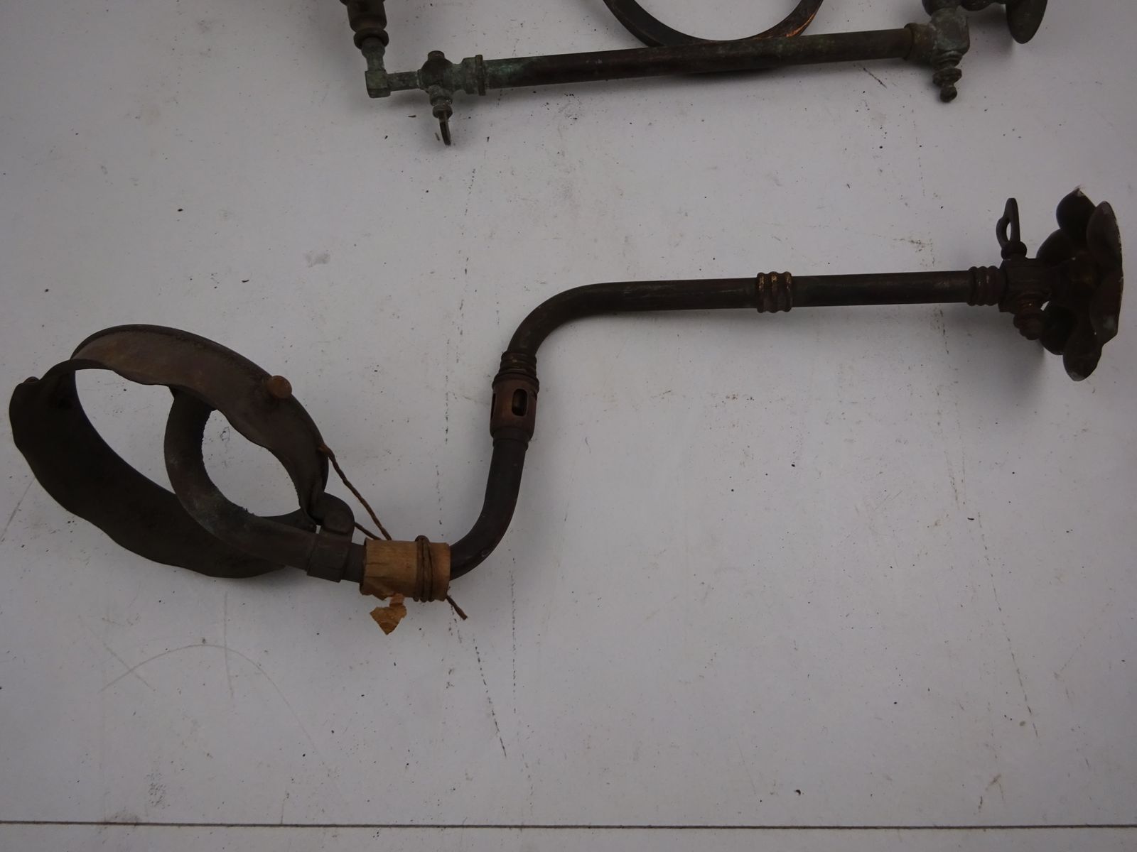 photo for sale 3 Antique Wall Gas Lights For Restoration (As Seen)