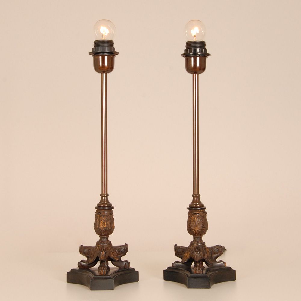 French Napoleonic Table Lamps, 1980s, Set Of 2 photo for sale
