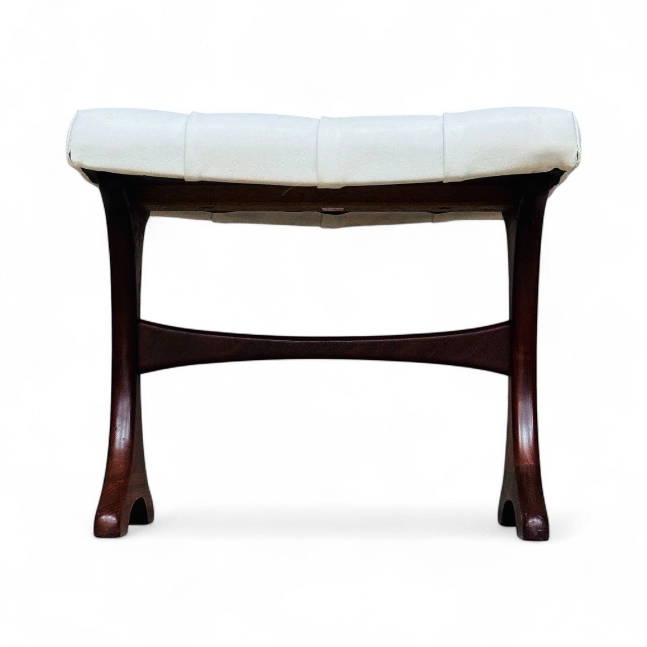G Plan Fresco Stool Afromosia And White Vinyl Mid Century Retro C1960s photo for sale