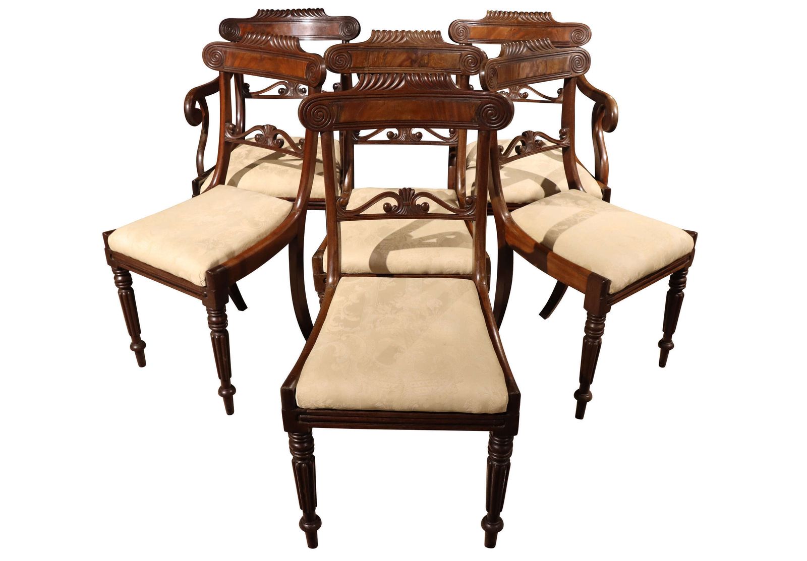 A Good Set Of Six Mahogany Dining Chairs In The Manner Of Gillows, Circa 1830 photo furniture
