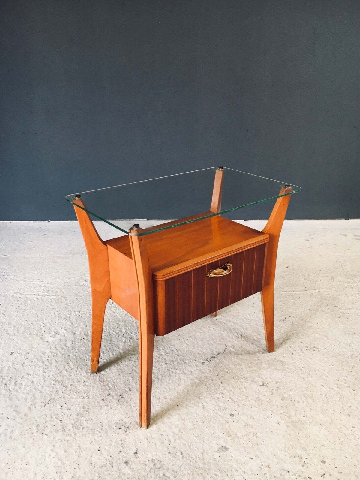 photo for sale Midcentury Design Bedside Table By Gio Ponti For La Permanente Mobili Cantu, Italy 1950's