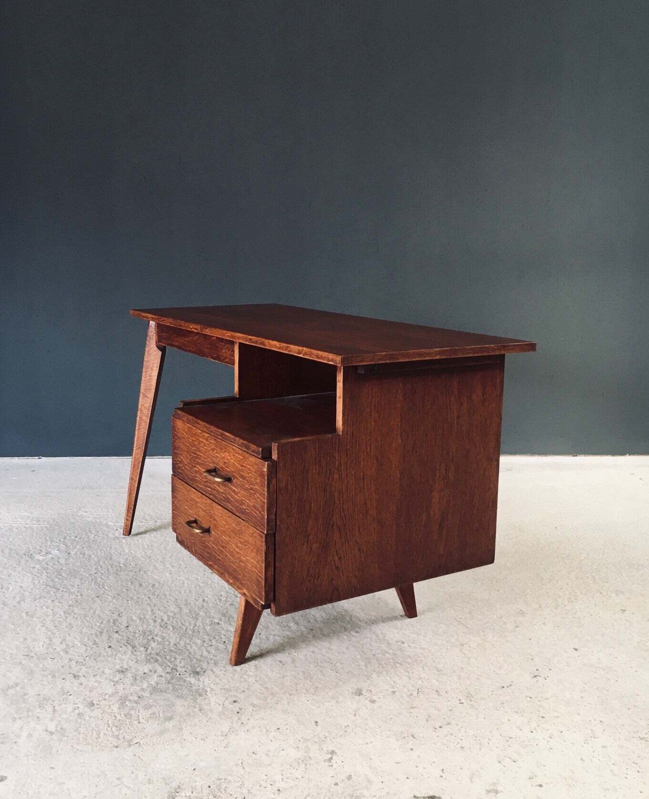 photo buy Modernist Reconstruction Design Writing Desk, France 1950's