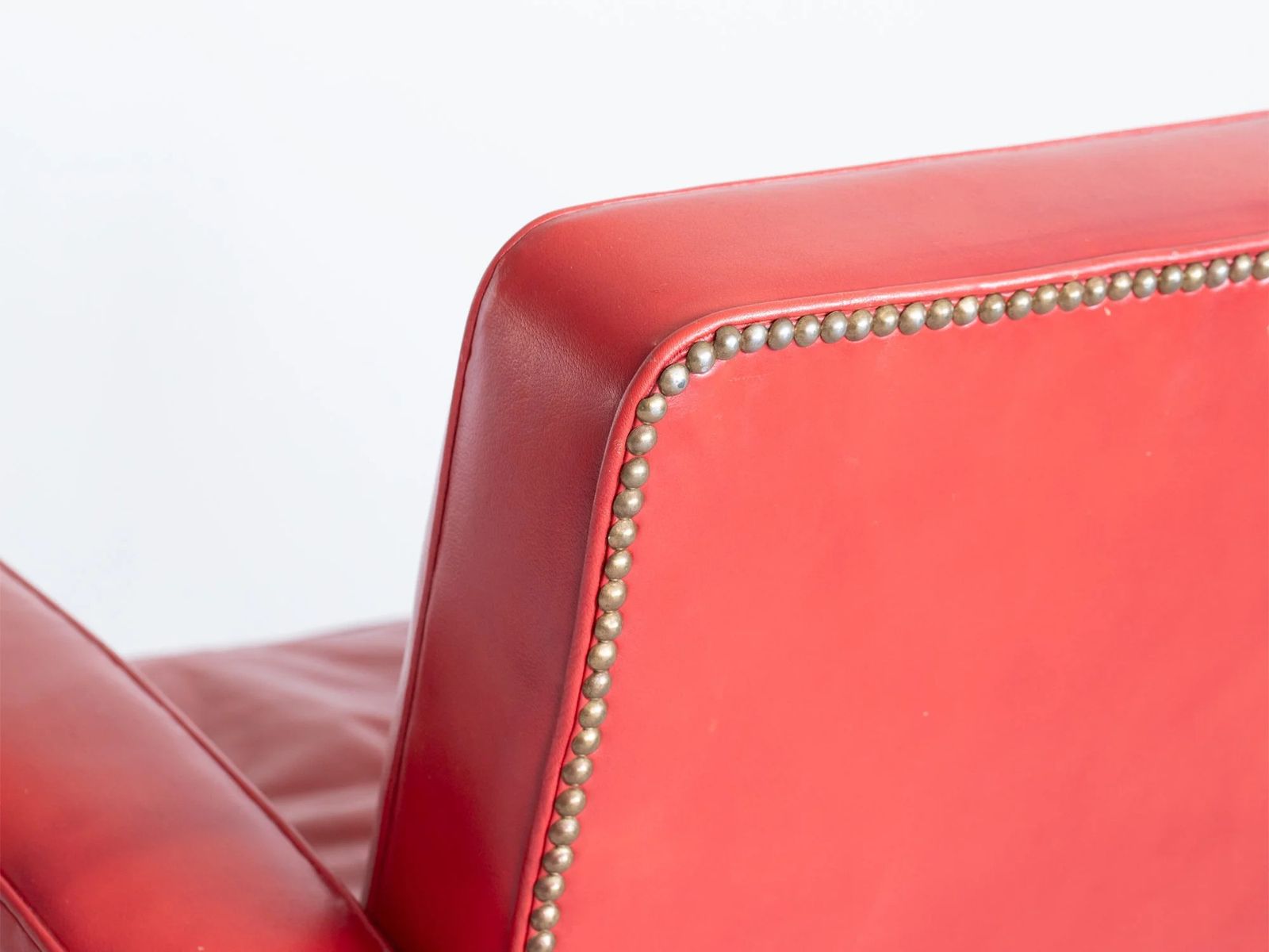 French Red Leatherette Club Chair photo buy