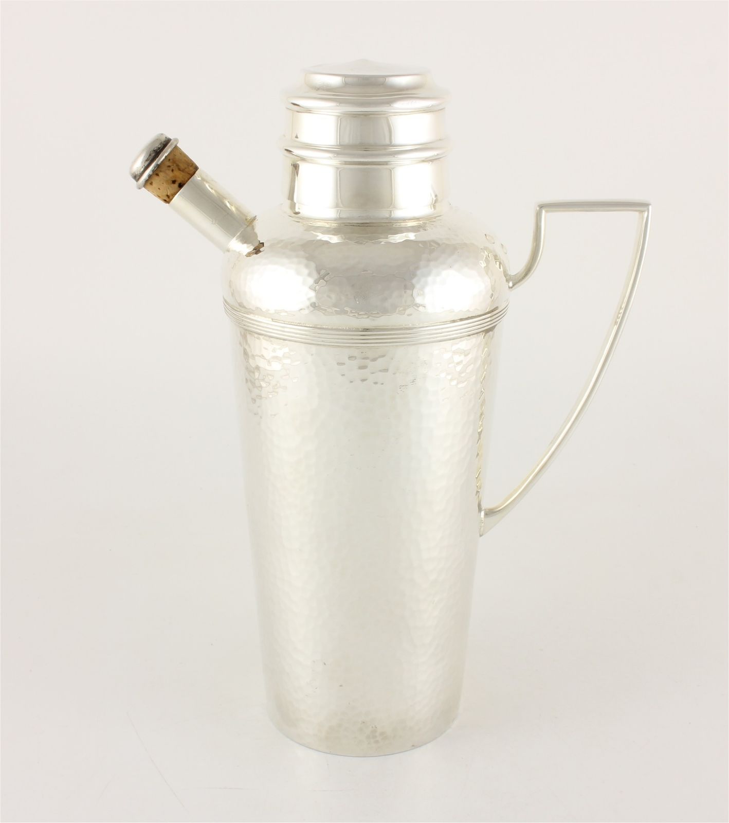 Antique Silver Plate Mappin Webb Cocktail Shaker. Hammered Drinks Mixer. photo furniture